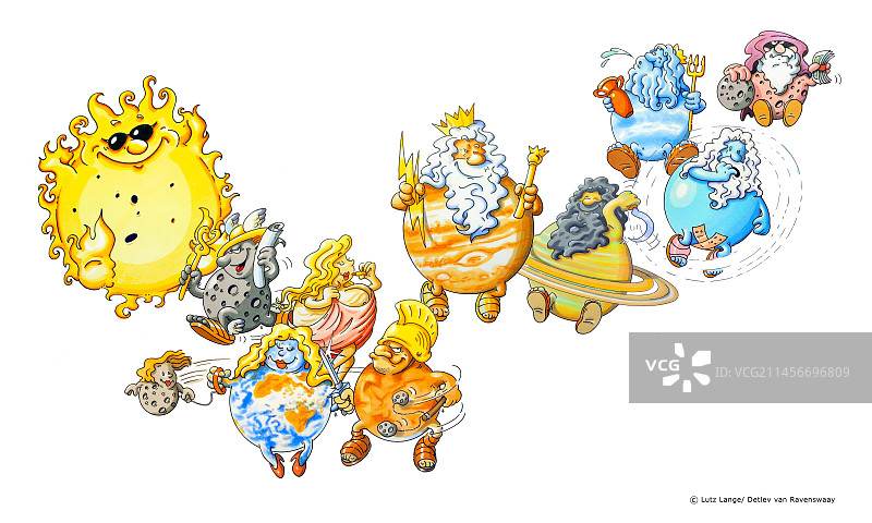 太阳系插图图片素材