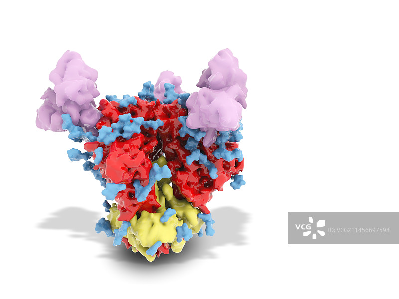 艾滋病病毒包膜蛋白分子模型图片素材