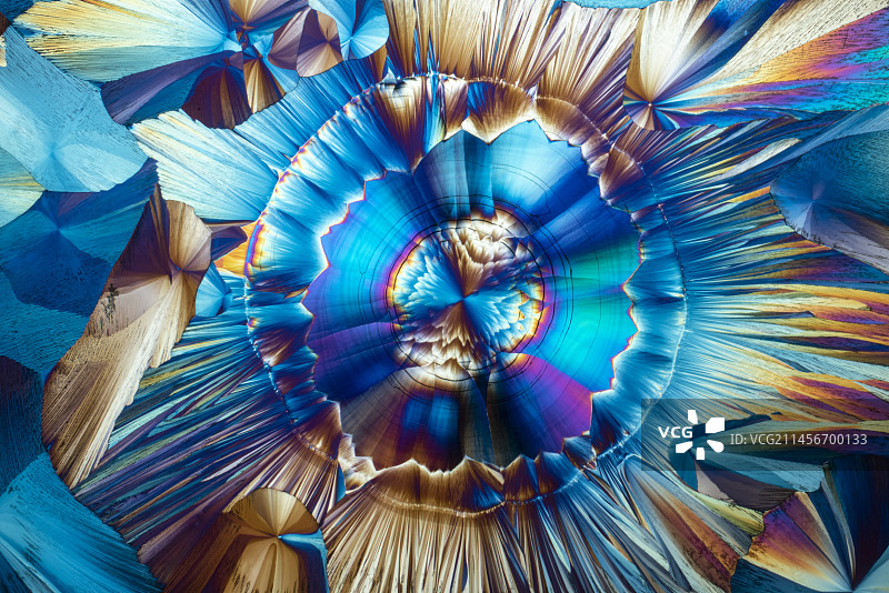 晶体混合物偏振光显微照片图片素材