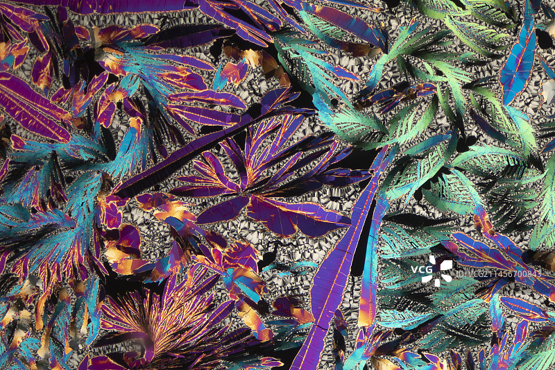 维生素B3偏振光显微照片图片素材