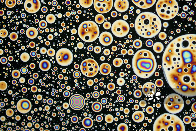 肥皂膜反射光显微照片图片素材
