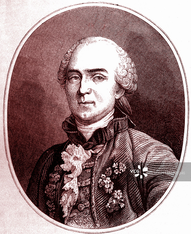 法国博物学家比丰伯爵图片素材