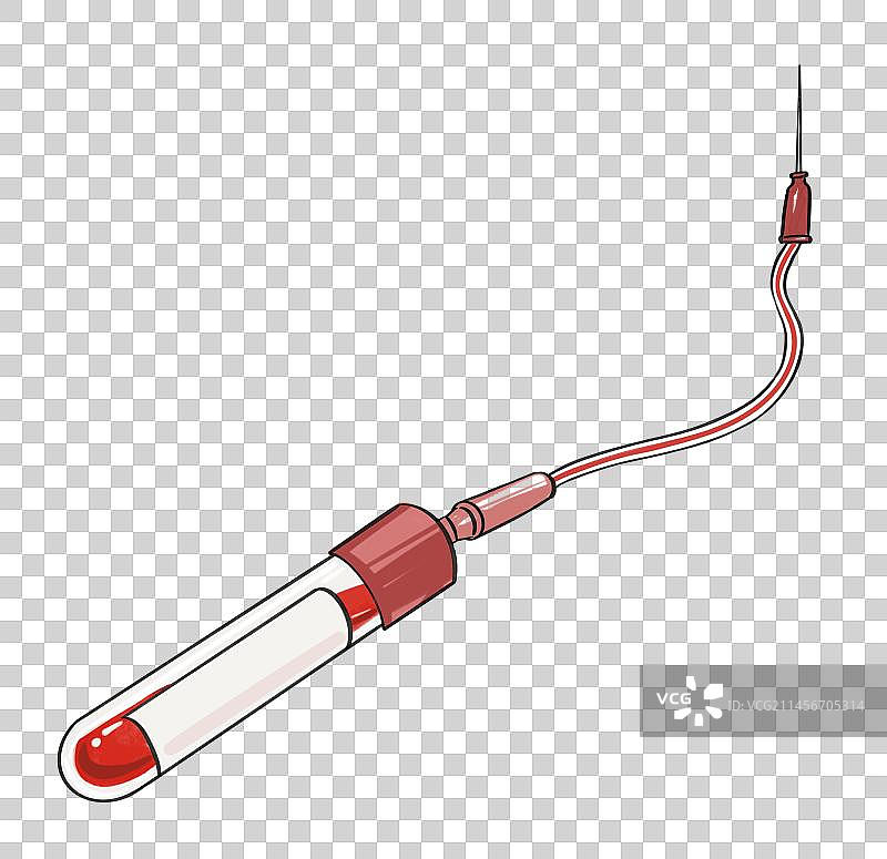 简洁医疗抽血插画元素图片素材