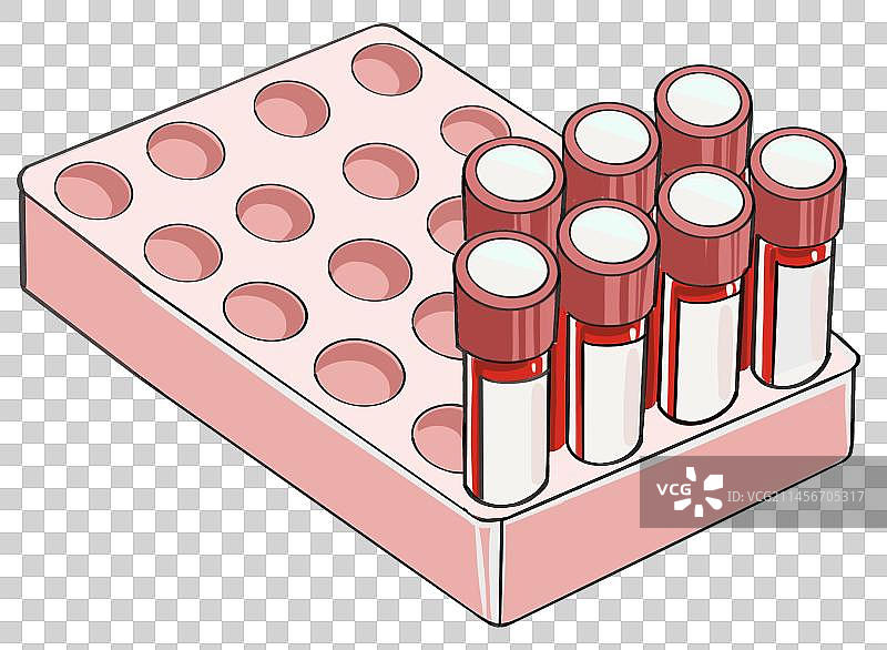 简洁医疗验血试管插画元素图片素材