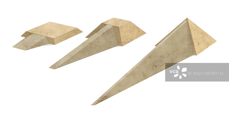 埃及金字塔建造，插画图片素材