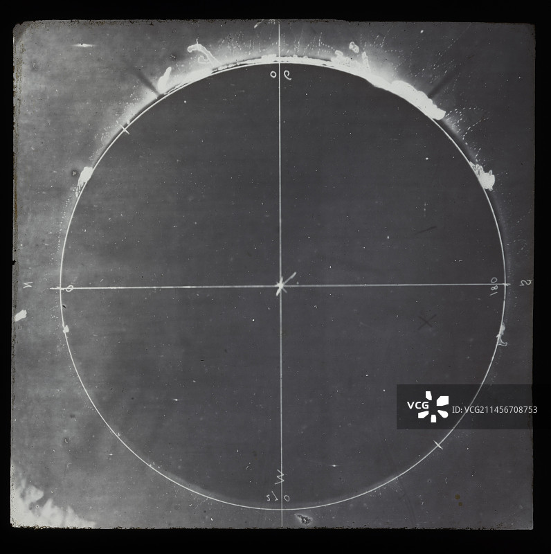 1860年7月18日日全食的照片图片素材