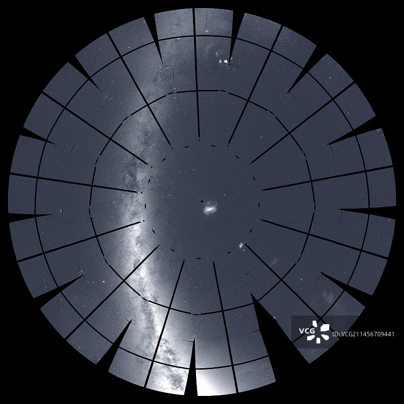南半球天空中的银河，TESS图像拼接图片素材