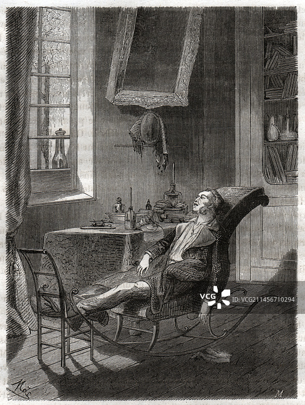 查尔斯·托马斯·杰克逊测试乙醚插图图片素材