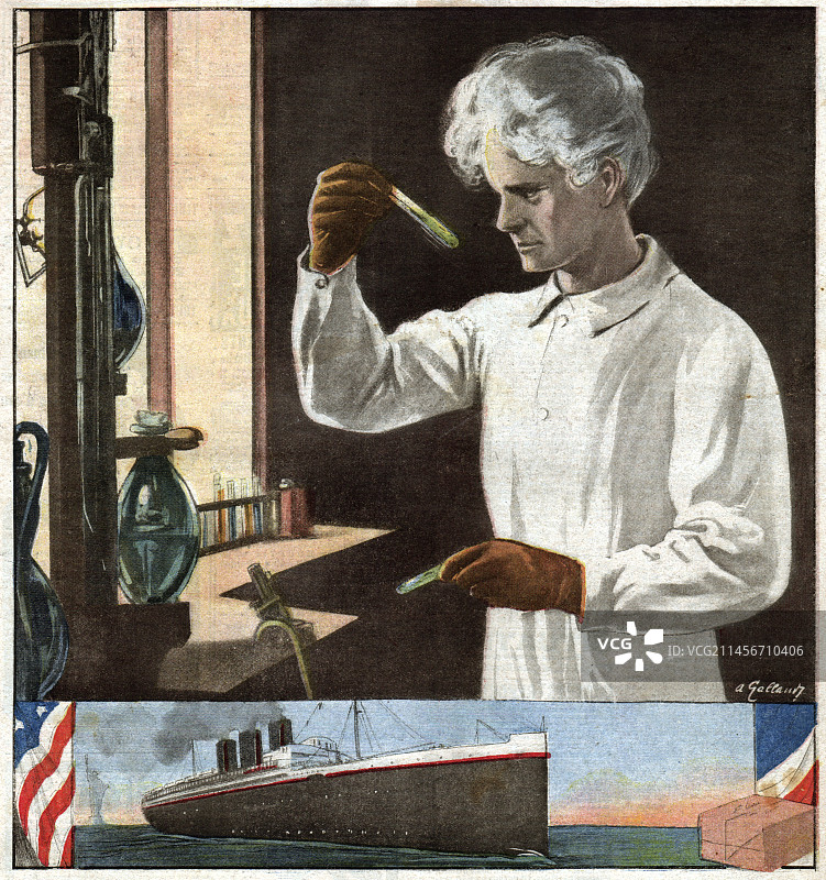 玛丽·居里插画图片素材