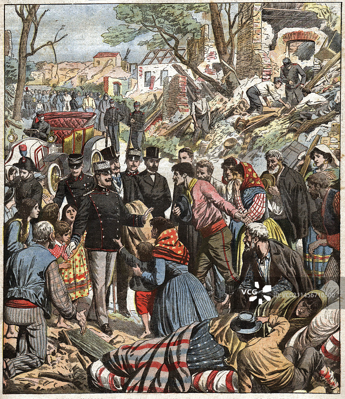 卡拉布里亚地震插图图片素材