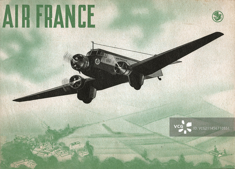 法国航空插画图片素材