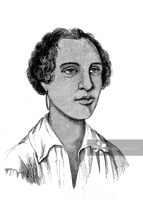 19世纪马克萨斯群岛男子插画图片素材