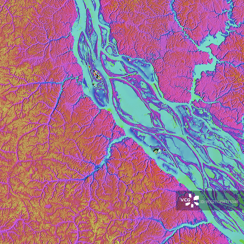 亚马逊内格罗河LiDAR卫星图像图片素材