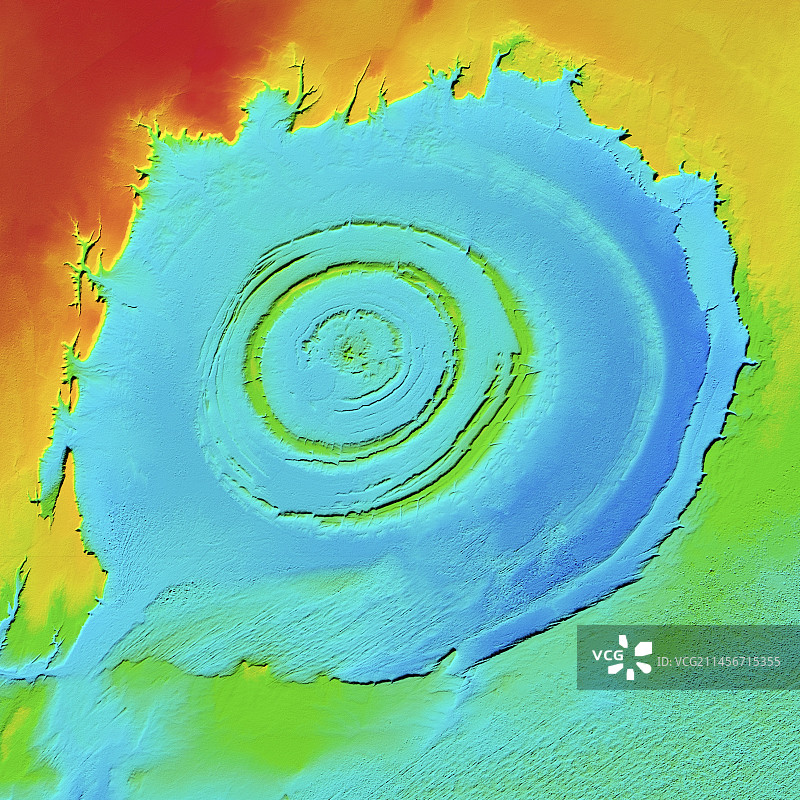 理查特结构LiDAR卫星图像图片素材