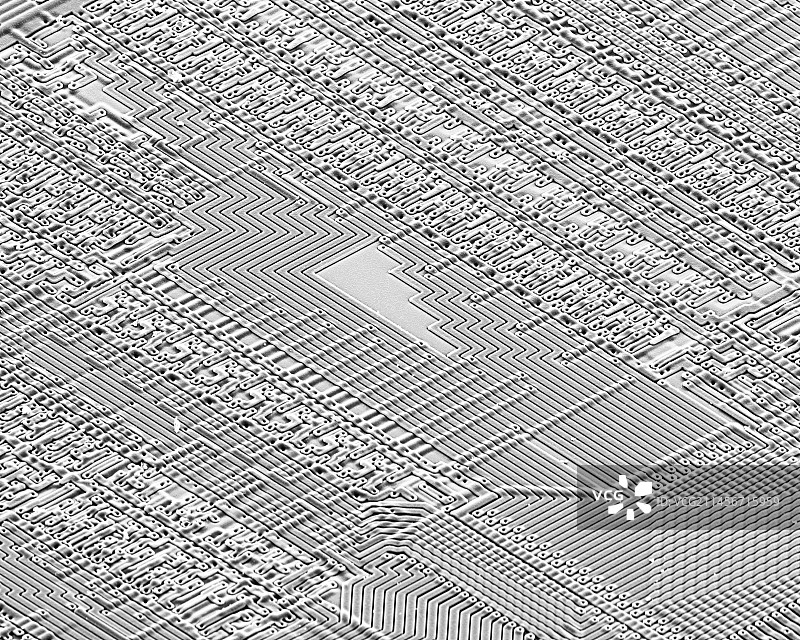 EPROM微芯片扫描电镜图图片素材
