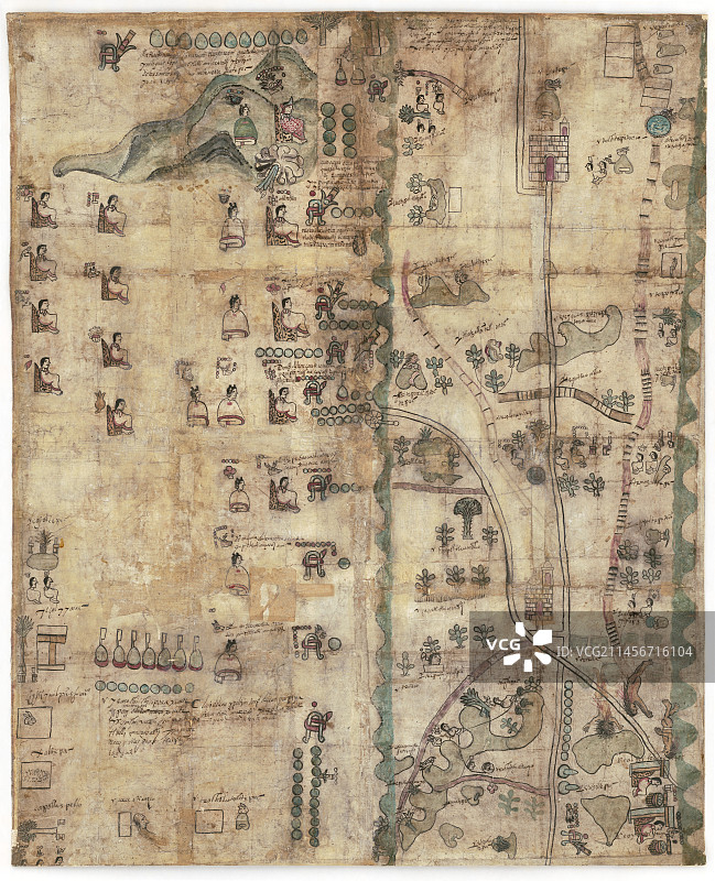 奎扎莱卡特津古抄本，16世纪图片素材