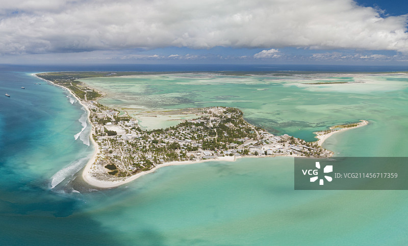 基里蒂马蒂岛航拍图片素材