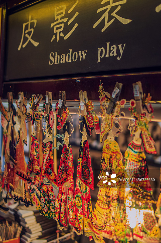 皮影戏表演图片素材