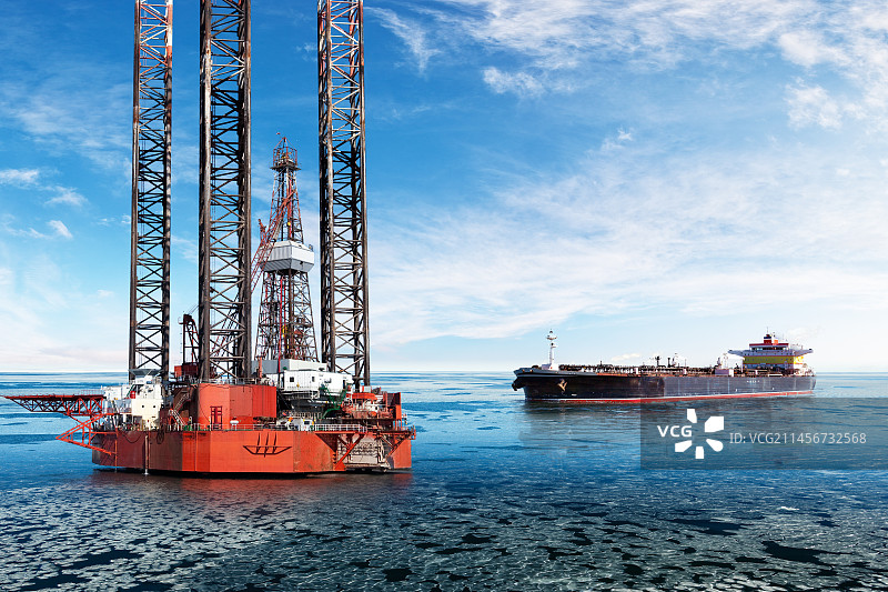 海上油井机械图片素材