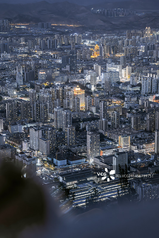 城市建筑的高角度视角图片素材