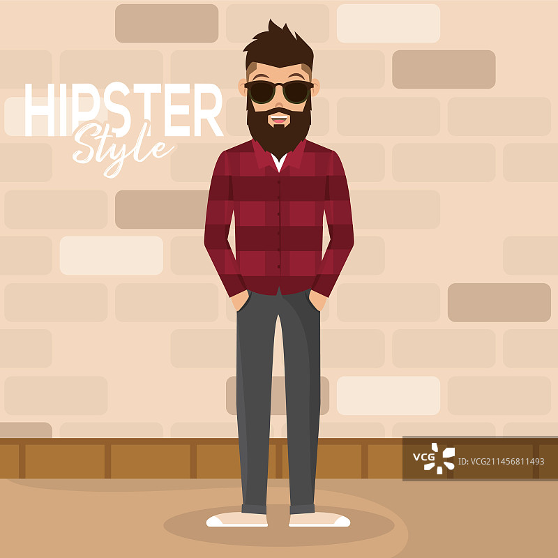 英俊的男士潮人角色图片素材