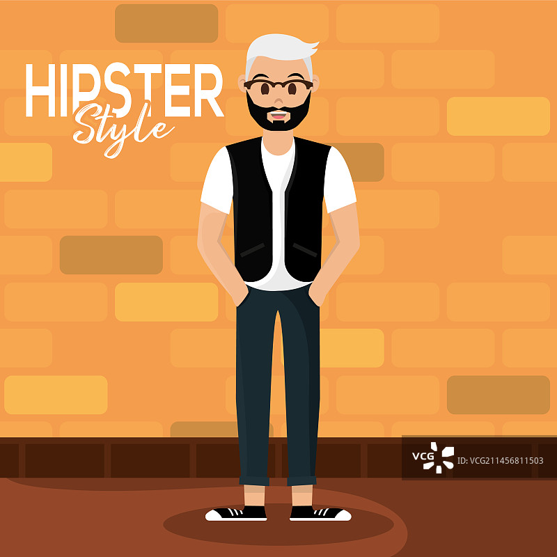 英俊的男士潮人角色图片素材