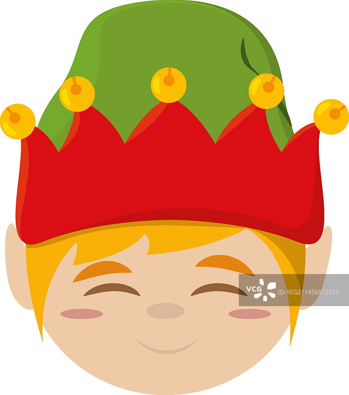 可爱的圣诞精灵头像图片素材