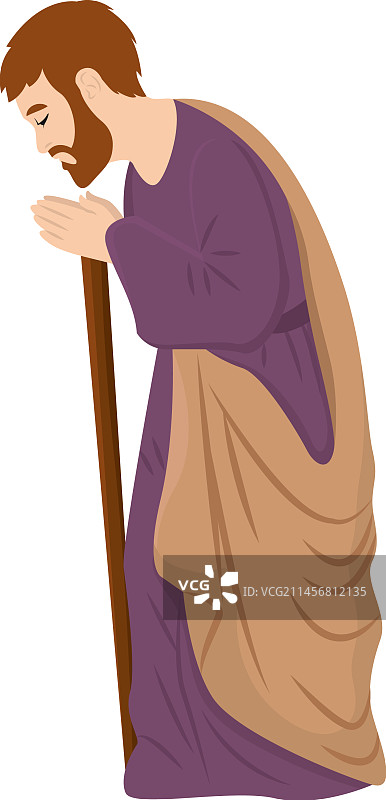 可爱的约瑟夫基督教人物图片素材