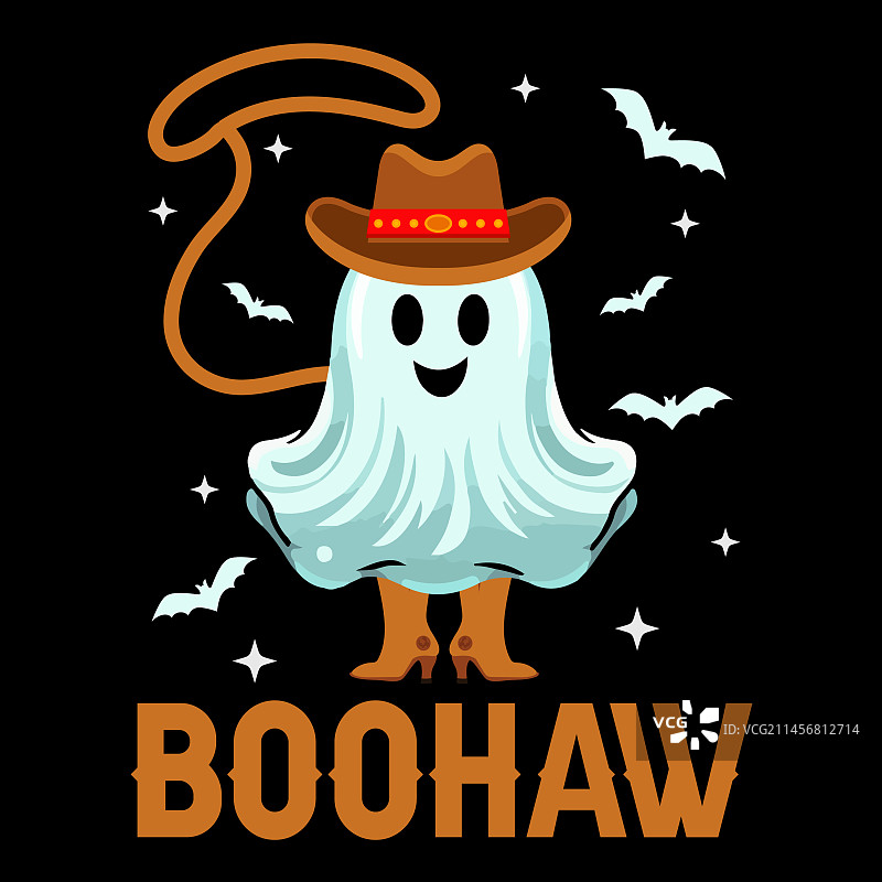 万圣节幽灵恐怖时尚图形徽章图片素材
