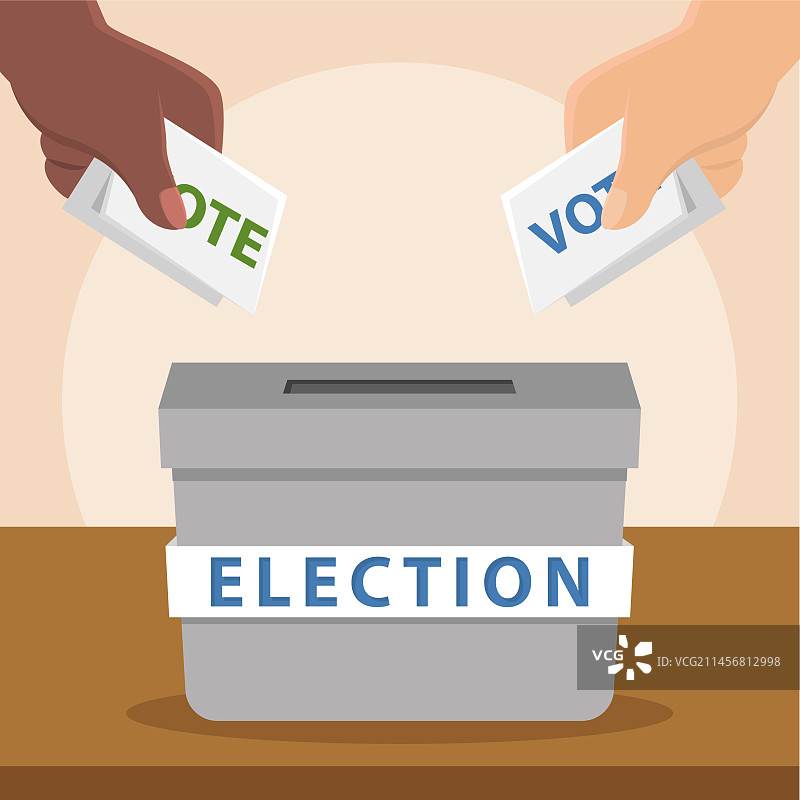 双手拿着选票图片素材