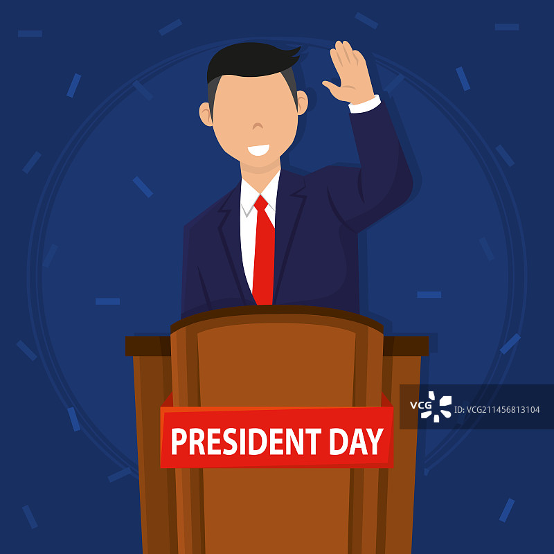 演讲台上的男性总统人物图片素材
