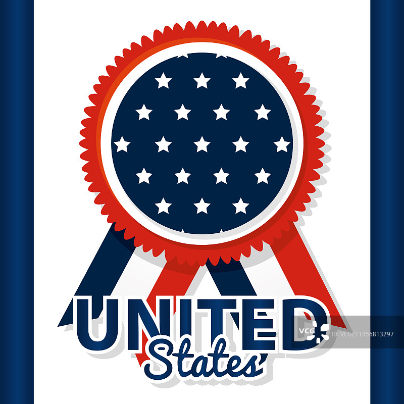 条纹星星奖章图片素材