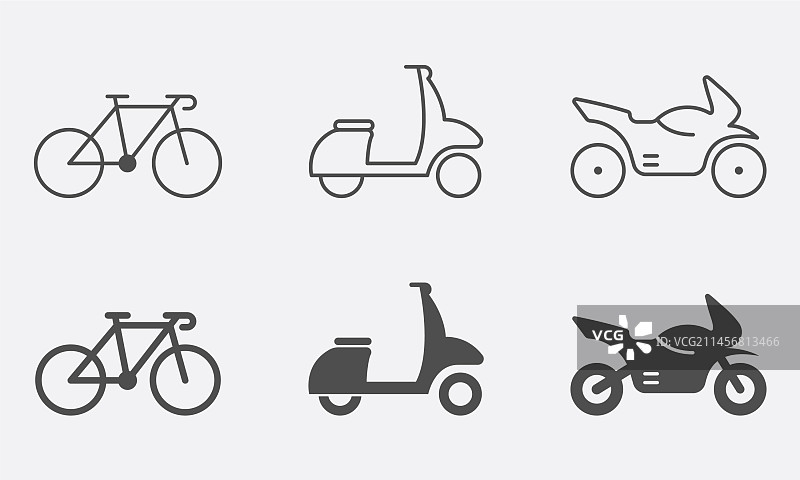 自行车、摩托车和轻便摩托车图片素材