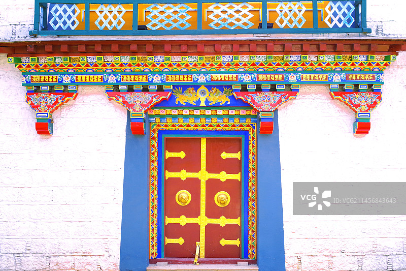 藏族建筑特写图片素材