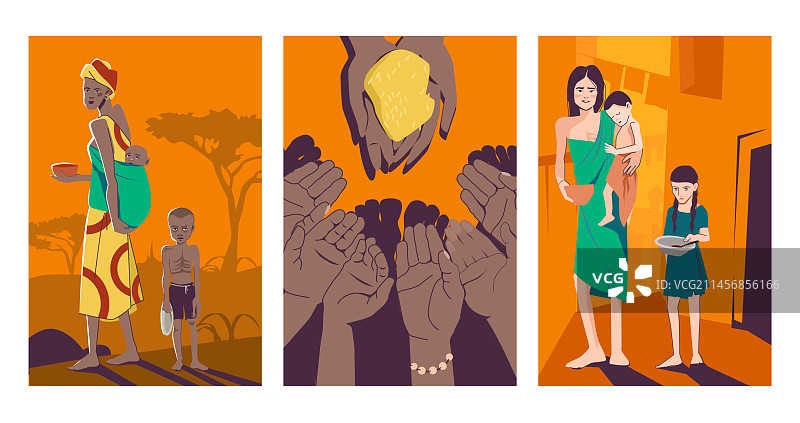 人们面临食物危机图片素材