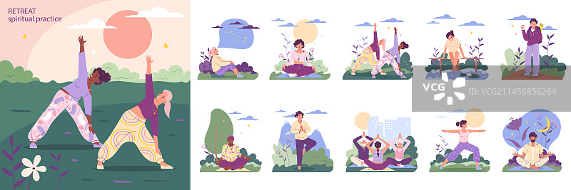 疗养场所扁平化设计图片素材