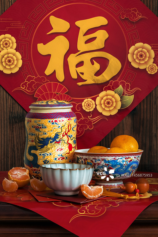静物摄影龙年大吉图片素材