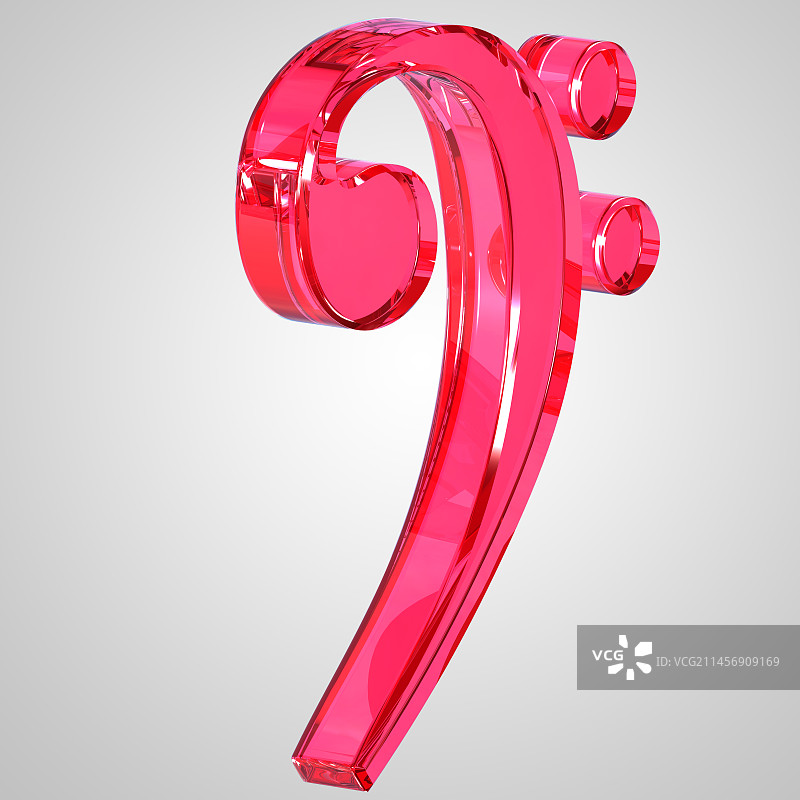 可爱卡通玻璃质感音符图片素材