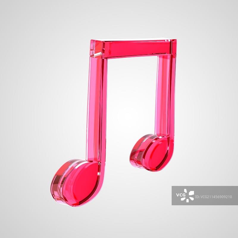 可爱卡通玻璃质感音符图片素材