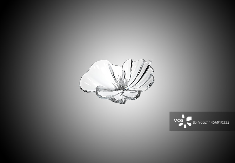 透明玻璃冰块质感花朵图片素材