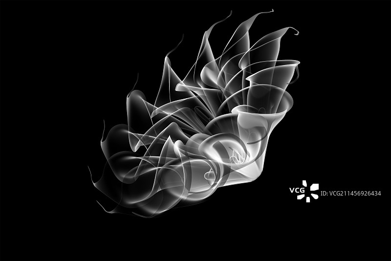 x光花朵花瓣牵牛花在黑色背景图片素材