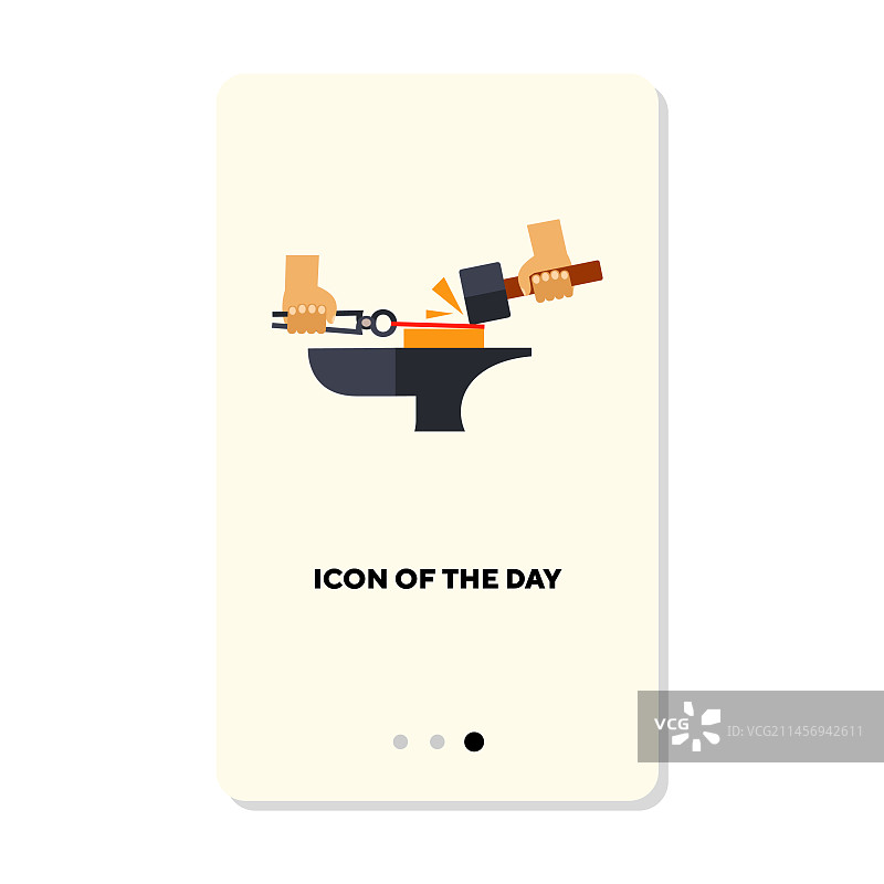 工匠扁平风格图标图片素材