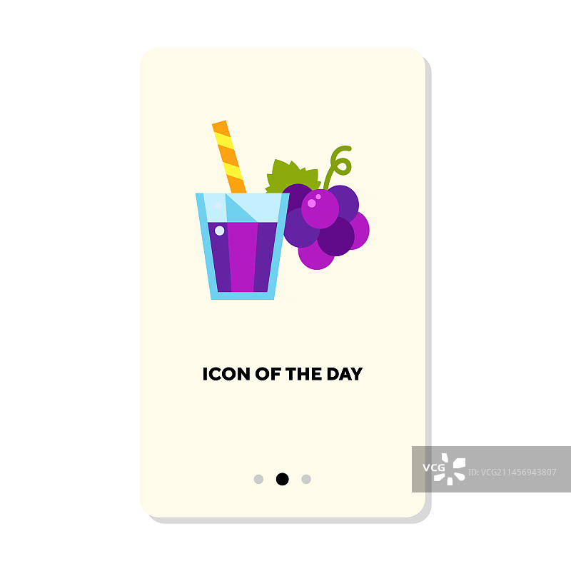 白色背景上分离的葡萄汁或冰沙图片素材