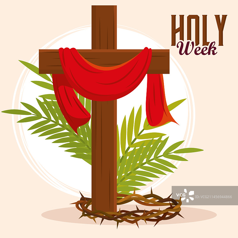十字披肩耶稣受难圣周图片素材