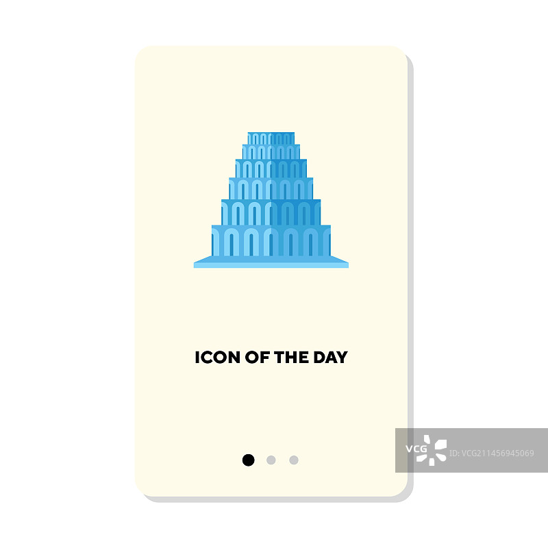 巴别塔扁平风格历史建筑图片素材