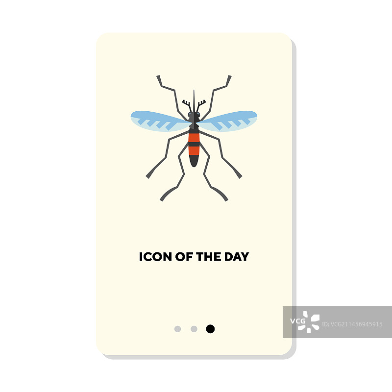 蚊子扁平风格图标图片素材