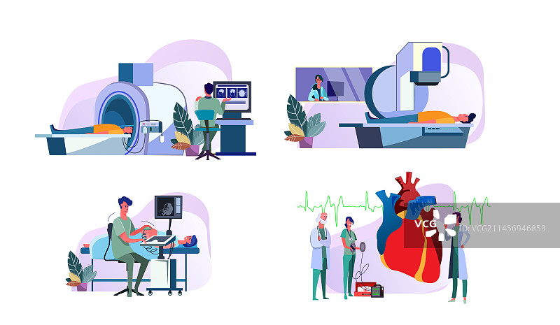 操作医疗设备的医生合集图片素材