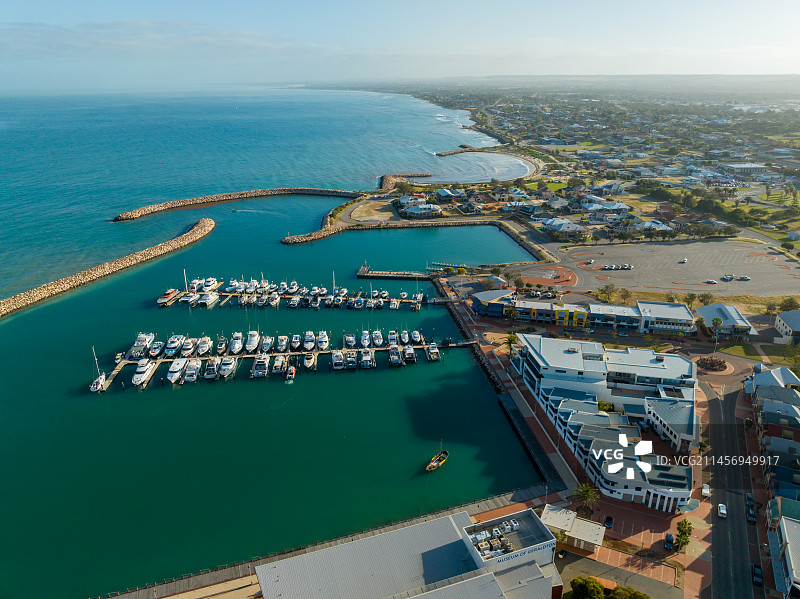 航拍西澳洲杰拉尔顿海岸风光图片素材