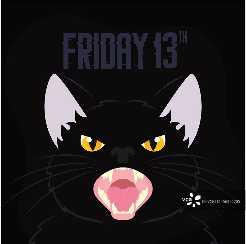 黑色星期五海报，黑猫图案图片素材