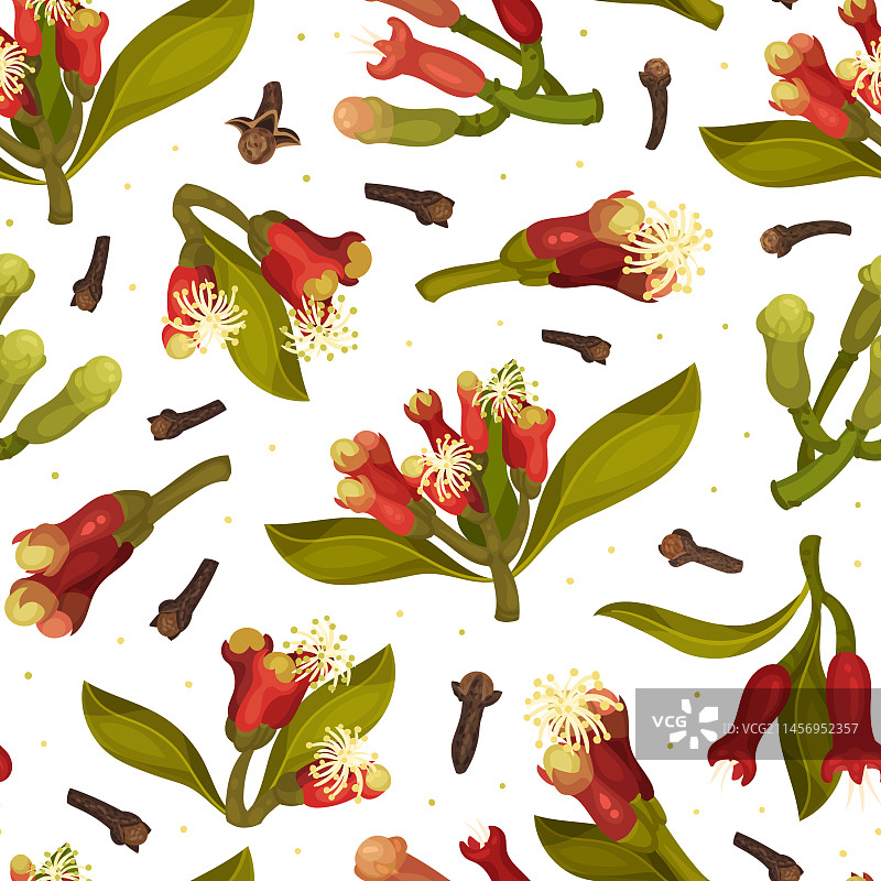 盛开丁香花无缝图案设计图片素材